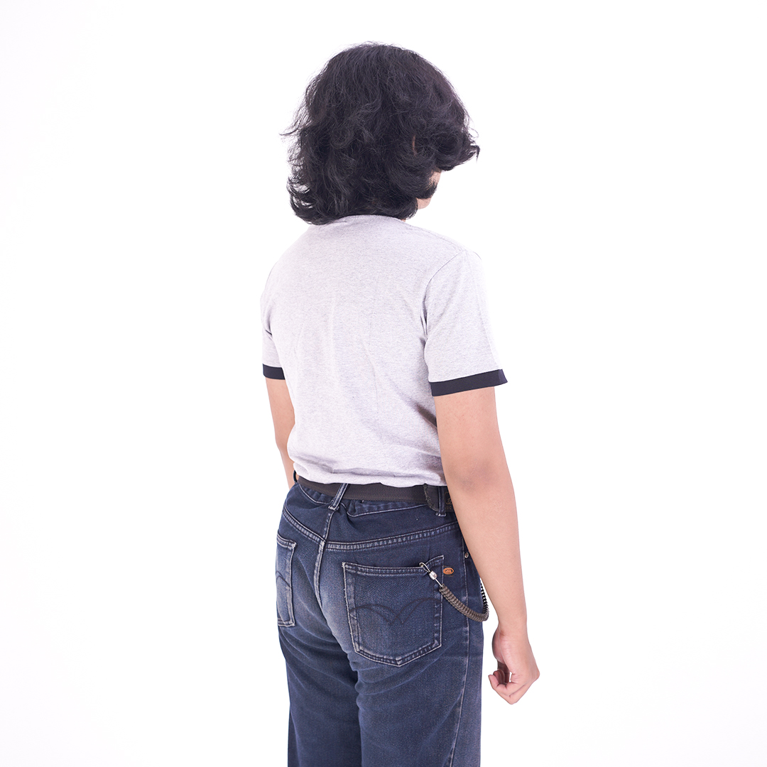 The Groove Ringer Tees Grey Black - Image 2